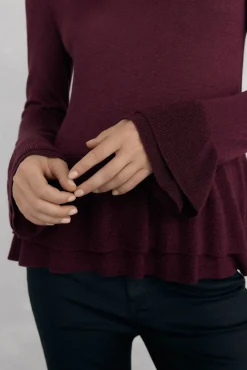 Jersey brillo volantes