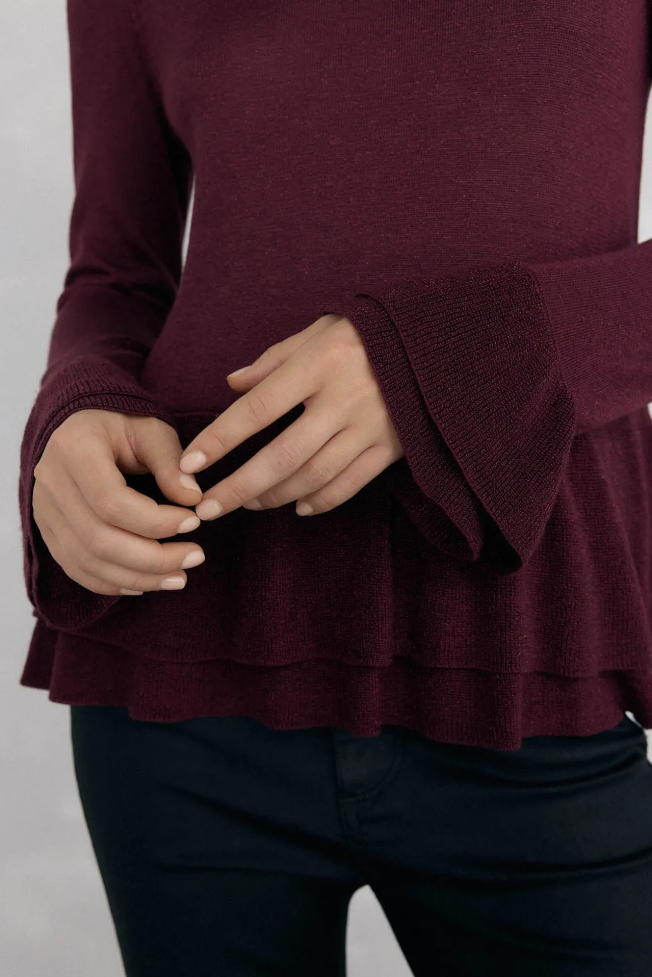 Jersey brillo volantes