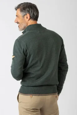 Jersey básico cuello alzado cremallera