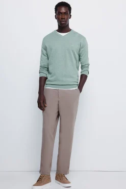 Jersey básico cuello pico