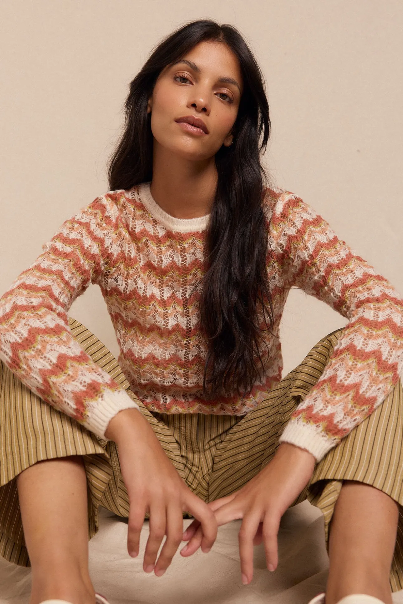 Jersey calado multicolor