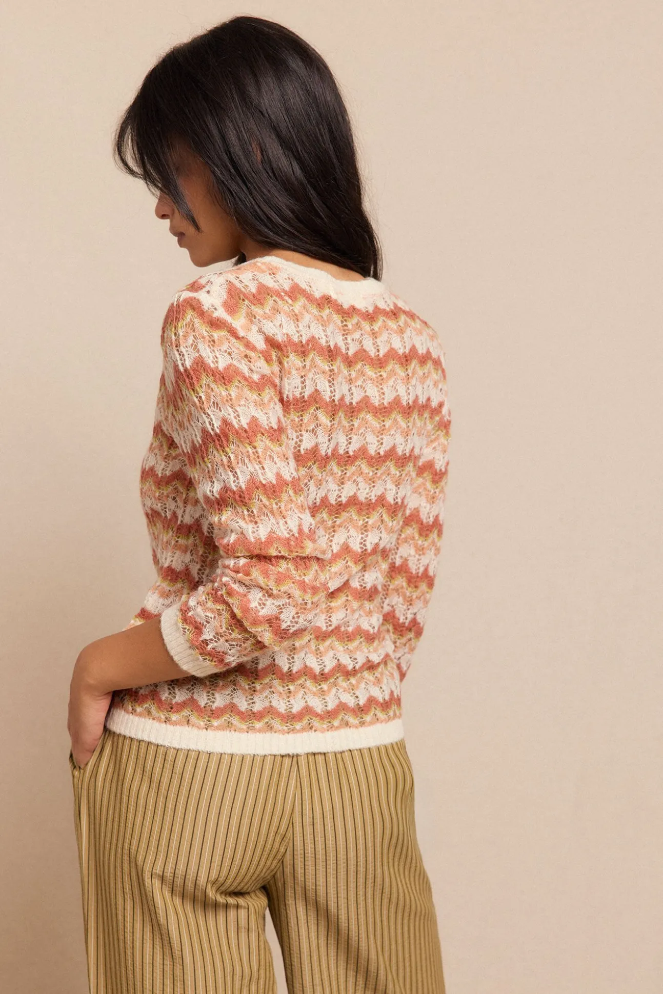 Jersey calado multicolor