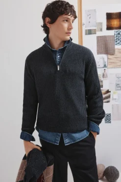 Jersey canalé cremallera