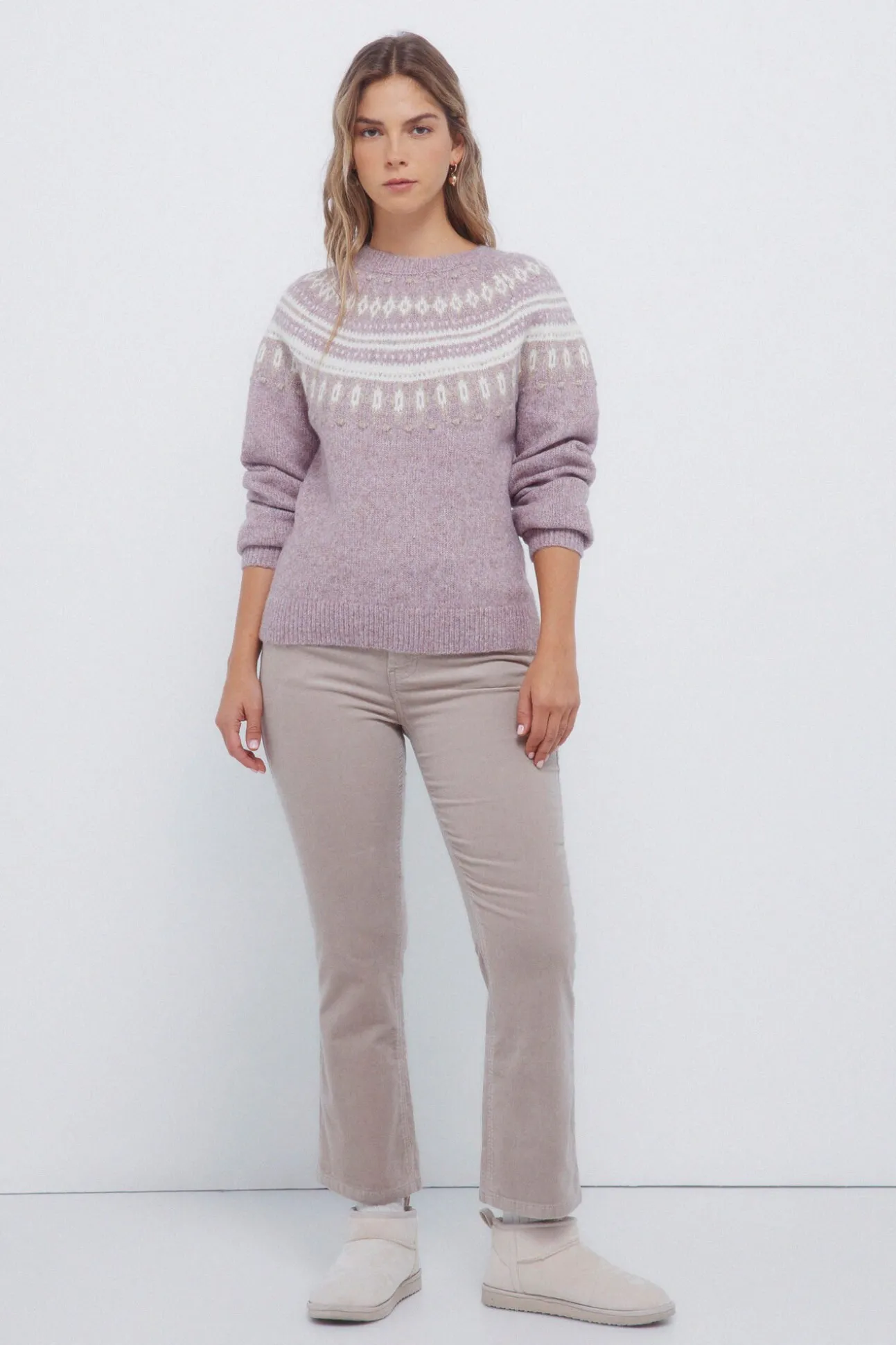 Jersey cenefas jacquard