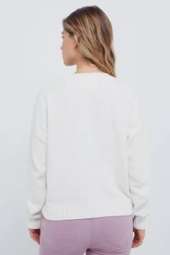 Jersey chenilla cable knit