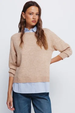 Jersey combinado camisero