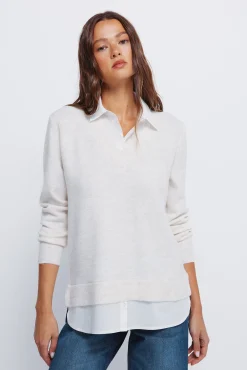 Jersey combinado camisero