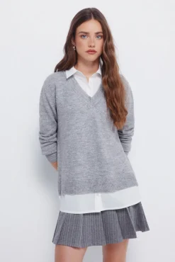 Jersey combinado camisero