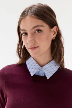 Jersey con fular 100% lana