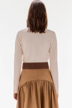 Jersey con fular 100% lana