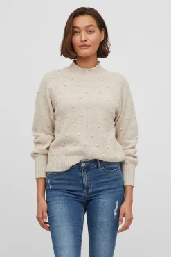 Jersey con perlas de punto