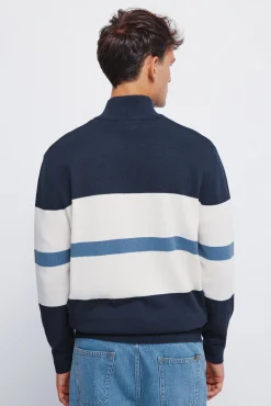 Jersey cremallera bloque color