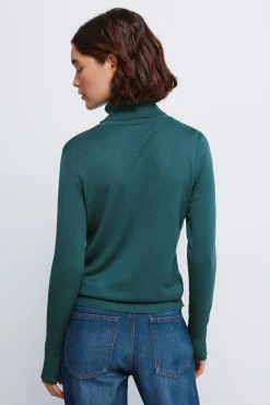 Jersey cuello alto botones puños