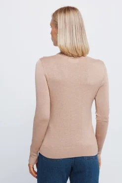 Jersey cuello alto botones puños