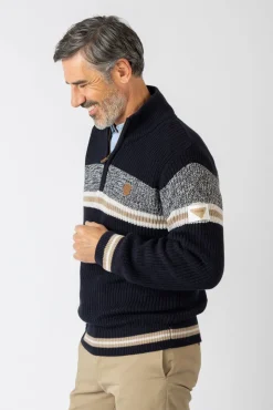 Jersey cuello alzado cremallera