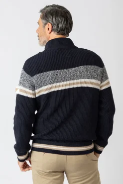 Jersey cuello alzado cremallera