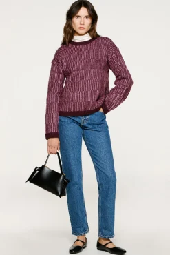 Jersey cuello caja alpaca y lana