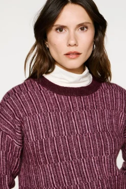 Jersey cuello caja alpaca y lana