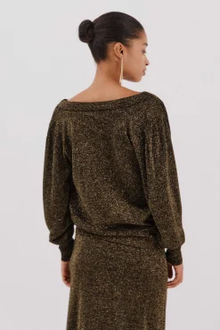 Jersey cuello drapeado.