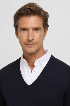 Jersey cuello pico retro