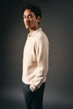 Jersey cuello polo lana