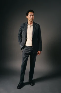 Jersey cuello polo lana