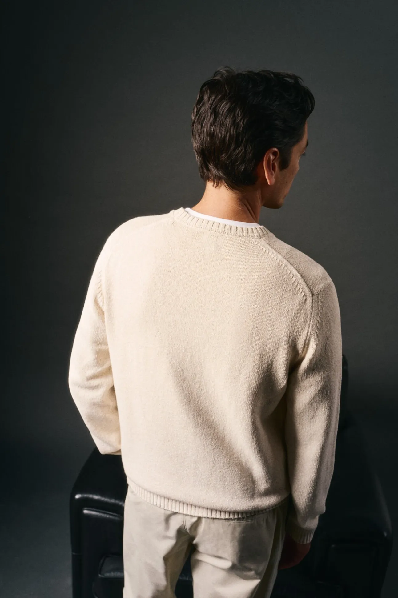 Jersey cuello redondo algodón torzal