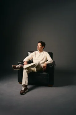 Jersey cuello redondo algodón torzal