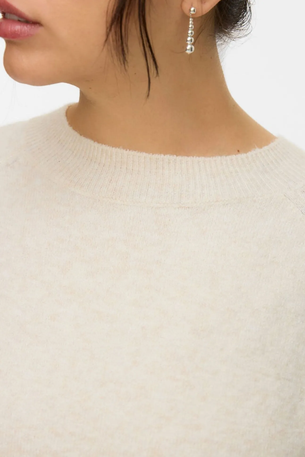 Jersey cuello redondo talla grande