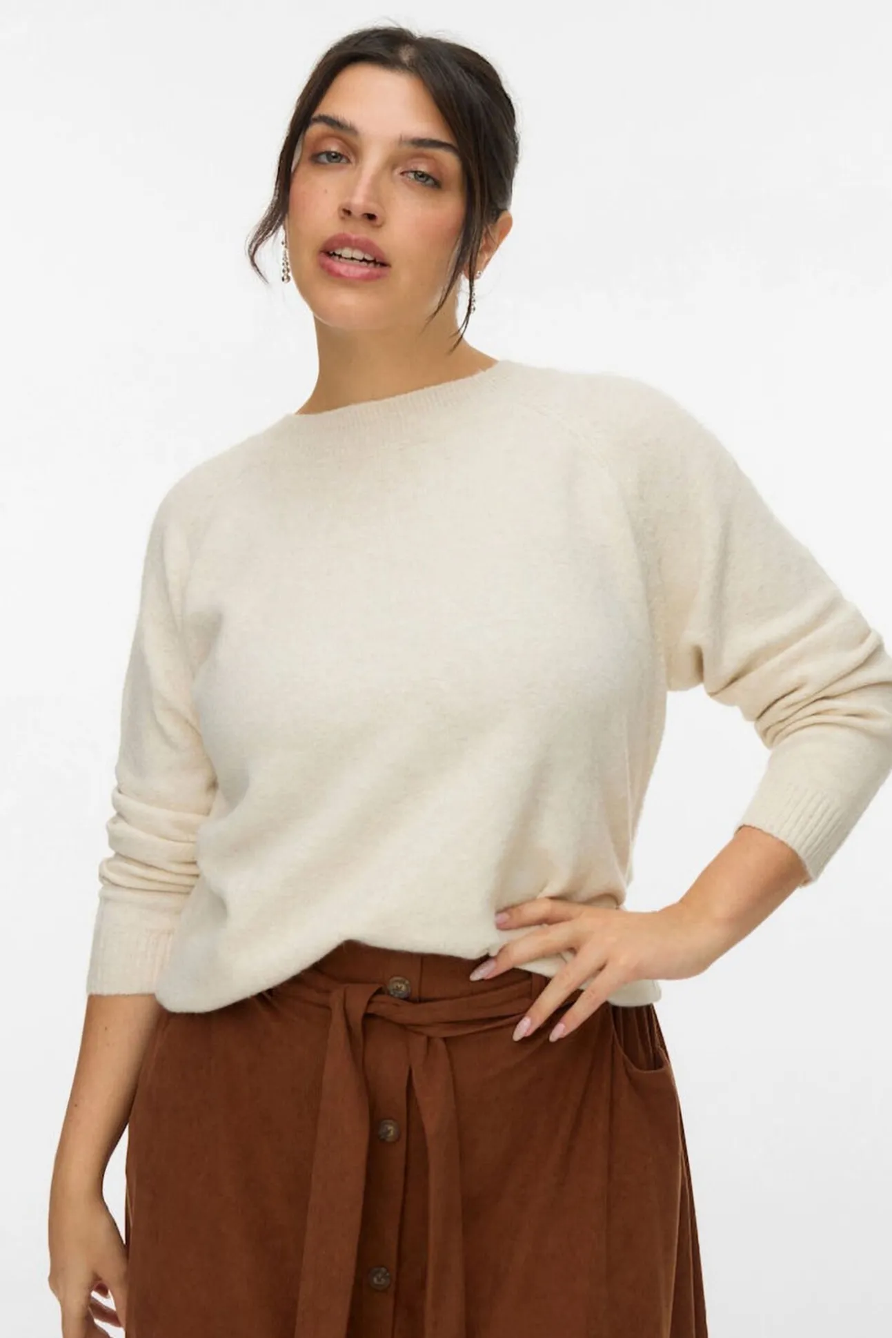 Jersey cuello redondo talla grande