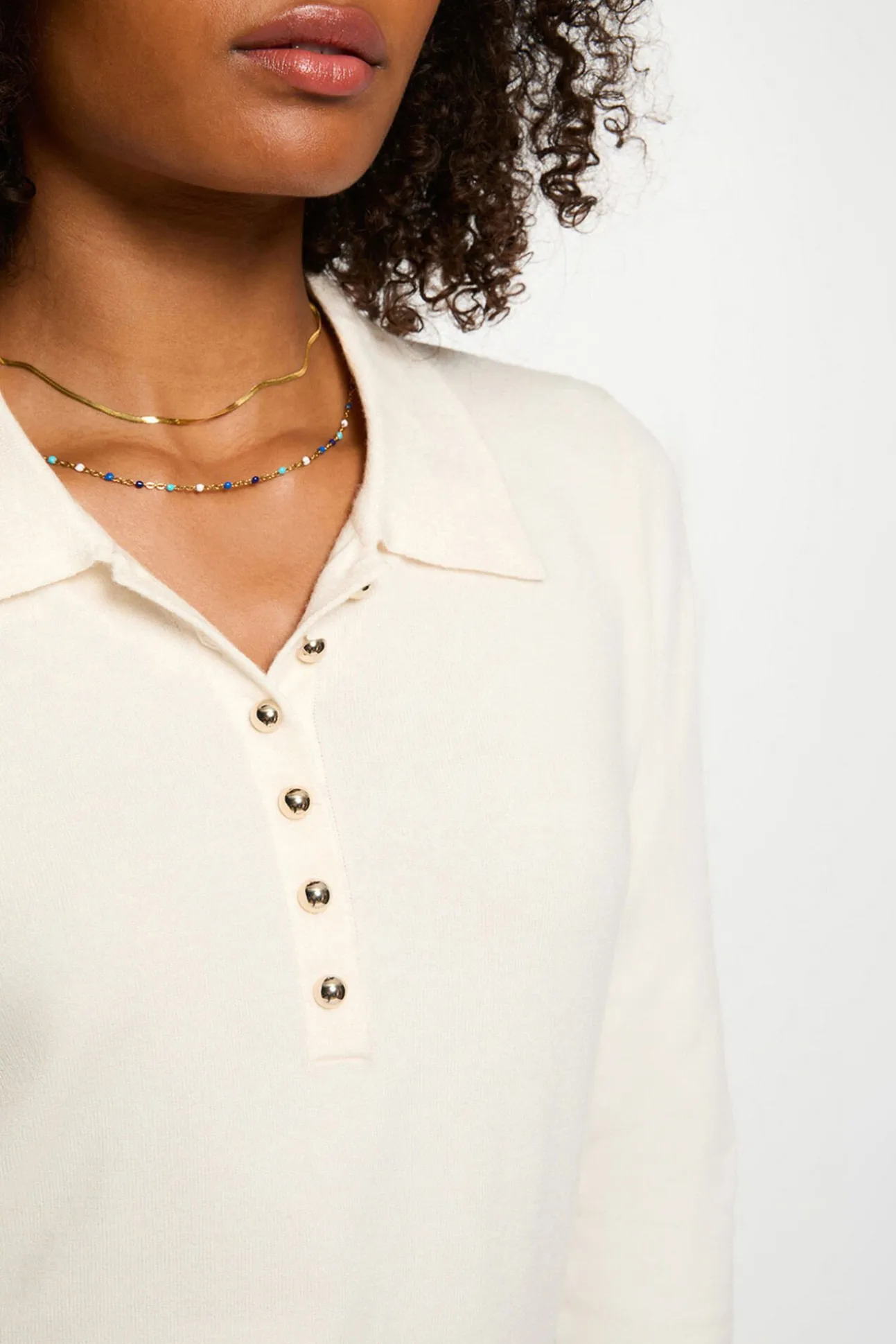 Jersey cuello tipo polo