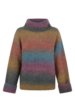 Jersey cuello vuelto multicolor