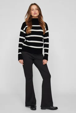 Jersey de canalé con rayas