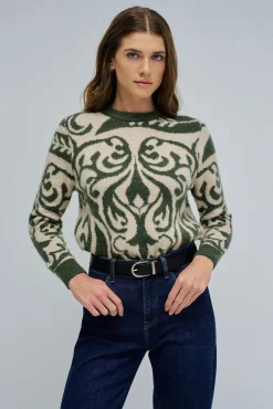 Jersey de lana con jacquard