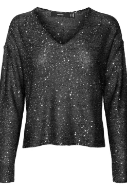 Jersey de lurex y lentejuelas