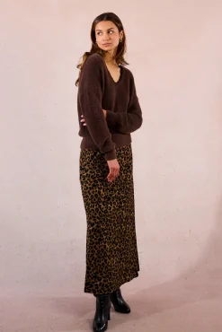 Jersey de manga larga con encaje en el escote