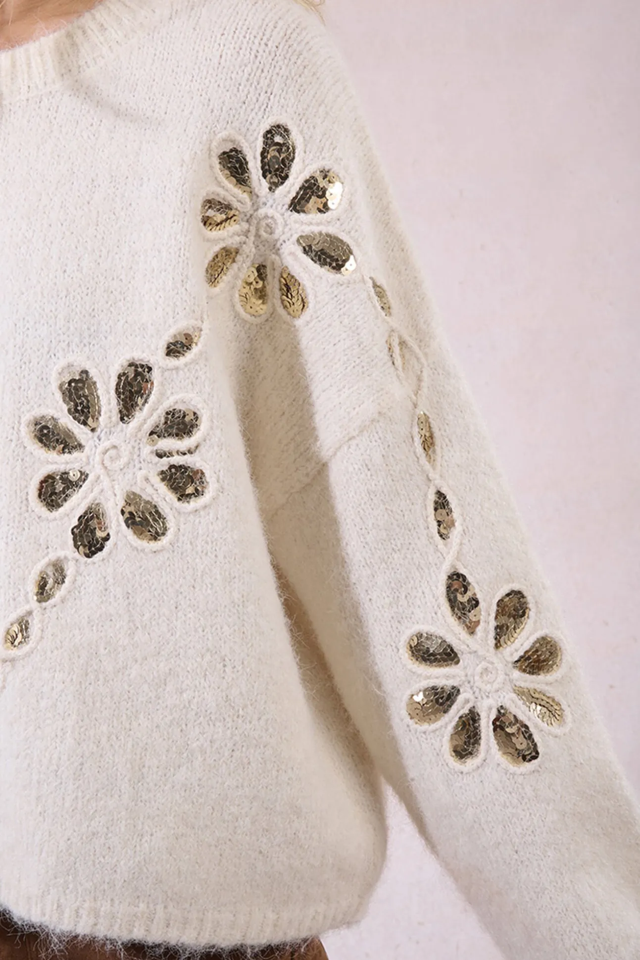 Jersey de manga larga detalle flores