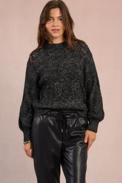 Jersey de manga larga en punto calado