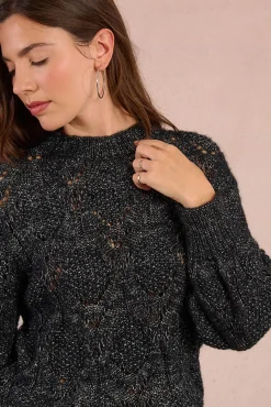 Jersey de manga larga en punto calado