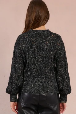 Jersey de manga larga en punto calado