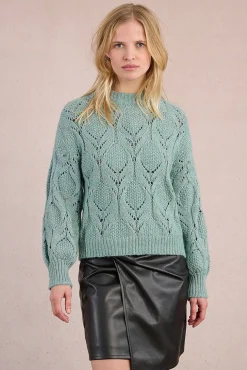 Jersey de manga larga en punto calado