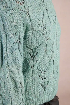 Jersey de manga larga en punto calado