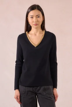 Jersey de manga larga ribete dorado