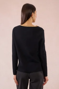 Jersey de manga larga ribete dorado