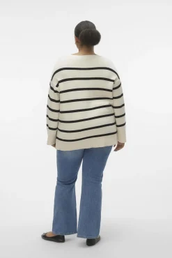 Jersey de manga larga y cuello pico Curve