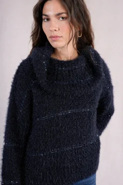 Jersey de mujer de manga larga estampado rayas