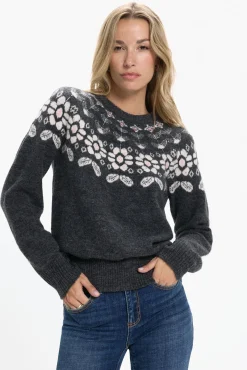 Jersey de mujer de manga larga con estampado