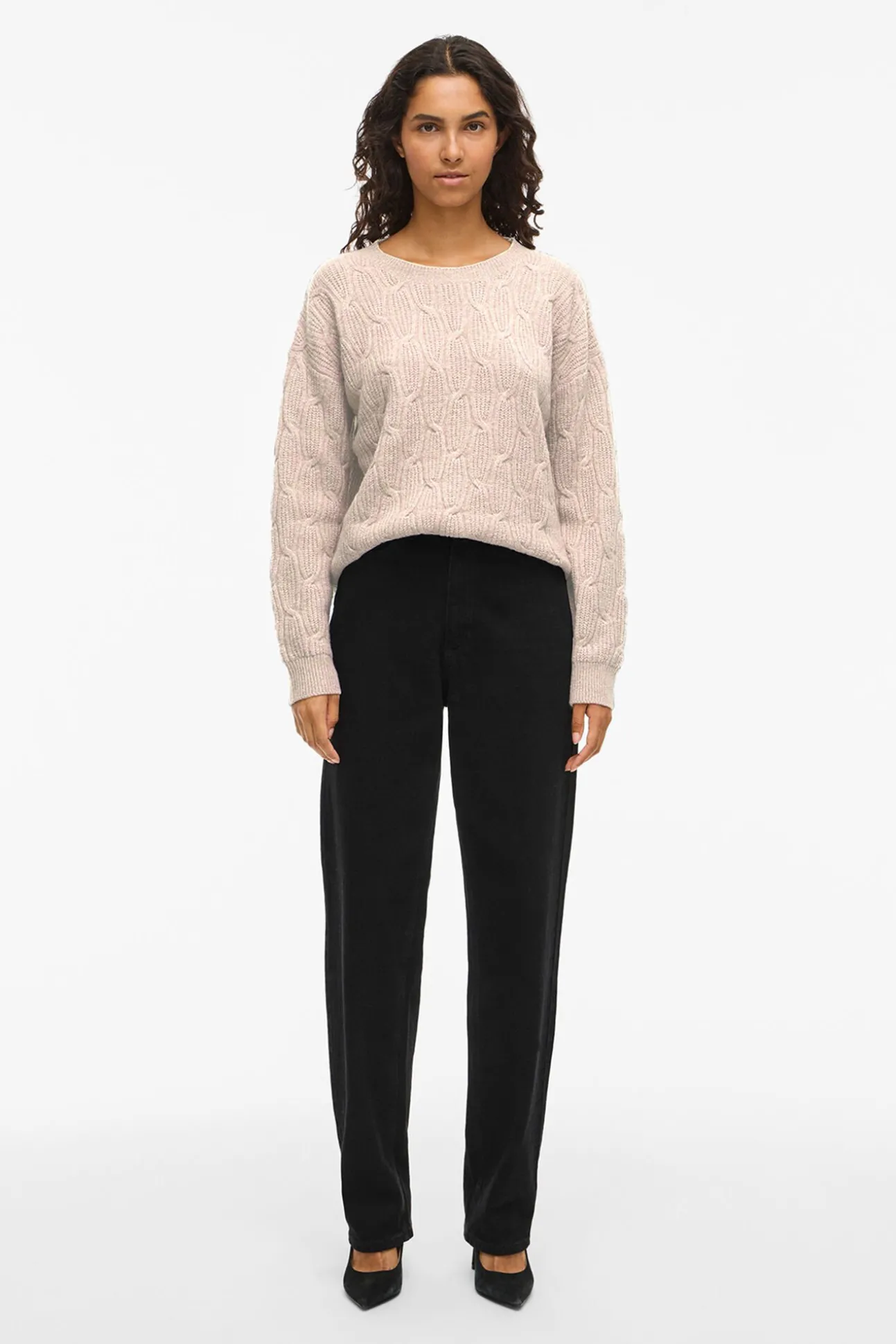 Jersey de ochos con cuello redondo