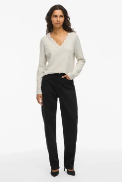 Jersey de punto con cuello pico