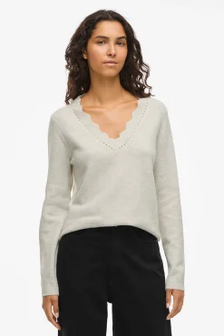 Jersey de punto con cuello pico